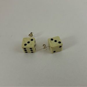 Cute dice stud earrings